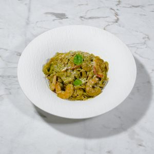 پاستا میگو و پستو